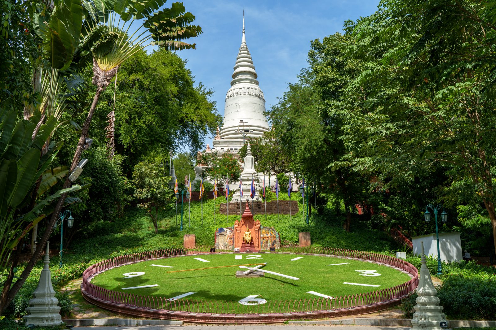 ប្រាសាទវត្តភ្នំដូនពេញនៅលើភ្នំកណ្តាលភ្នំពេញ កម្ពុជា